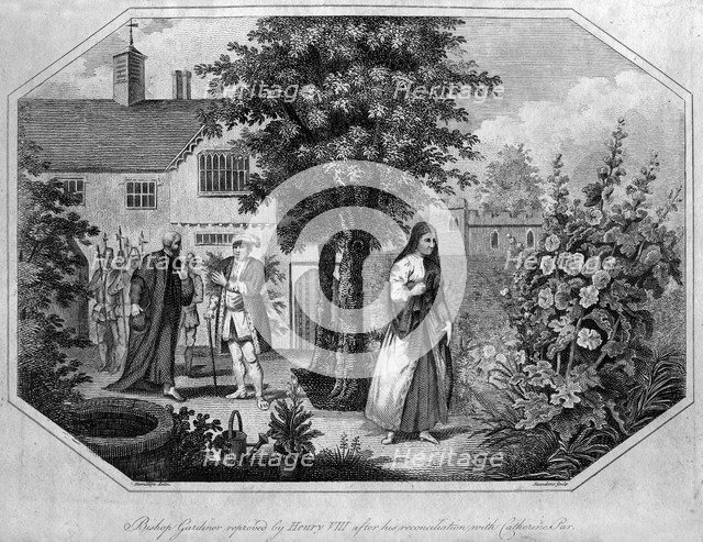 'Bishop Gardiner reproved by Henry VIII...', 1546 (18th century(?)).Artist: Saunders