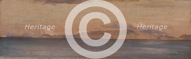 'Distant view of mountains in the Aegean sea', 1867. Artist: Frederic Leighton.