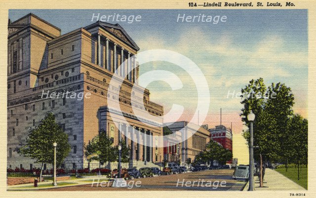 Lindell Boulevard, St Louis, Missouri, USA, 1937. Artist: Unknown