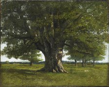 The Oak of Flagey (also known as the Oak of Vercingetorix, Caesar's camp near Alesia), 1864. Creator: Courbet, Gustave (1819-1877).