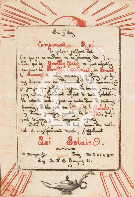 Solar Law, 1855. Creator: Charles Meryon.