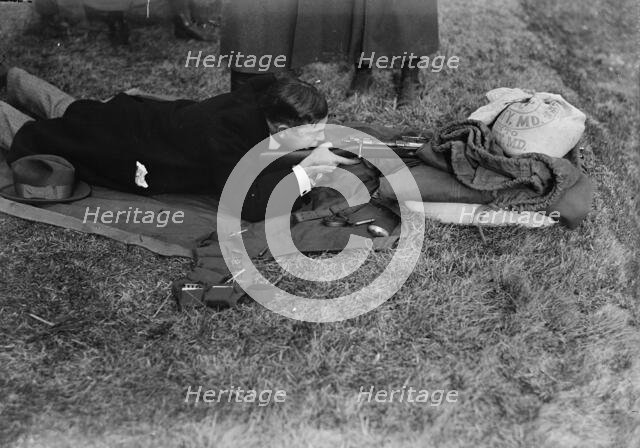 Army, U.S. Rifle Tests, 1918. Creator: Harris & Ewing.