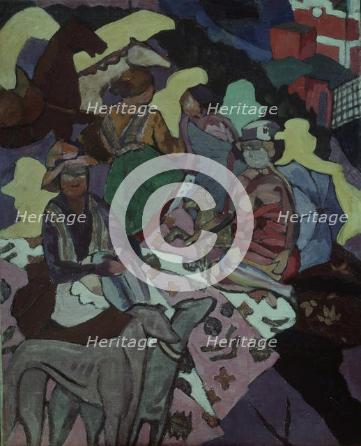 At the seaside, 1915-1916. Artist: Lentulov, Aristarkh Vasilyevich (1882-1943)