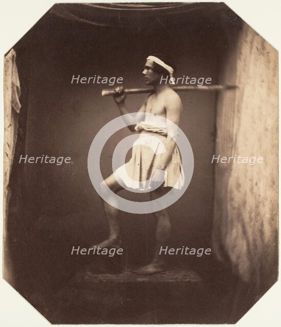 [Male Nude in Studio], late 1850s. Creator: Unknown.