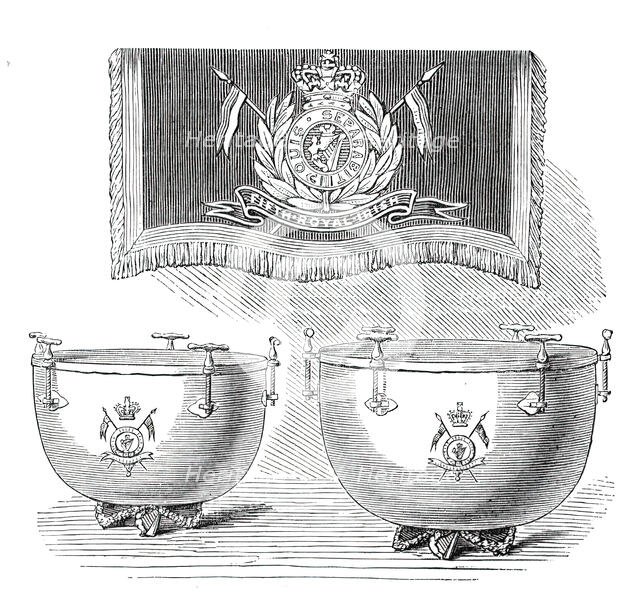 Silver Kettledrums for the 5th Royal Irish Lancers, 1876. Creator: Unknown.