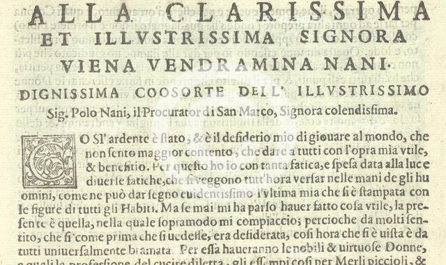 Corona delle Nobili et Virtuose Donne: Libro I-IV, page 2 (recto), 1601. Creator: Unknown.