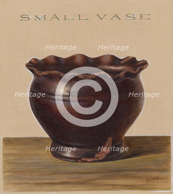 Small Vase, c. 1939. Creator: Philip Smith.