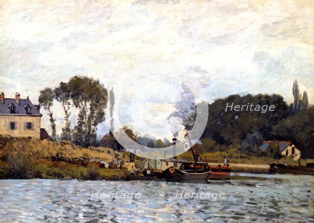 'Boats on the Canal', 1873. Artist: Alfred Sisley