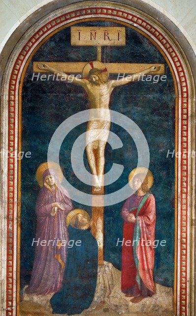 The Crucifixion with Saint Dominic, c. 1440. Artist: Angelico, Fra Giovanni, da Fiesole (ca. 1400-1455)