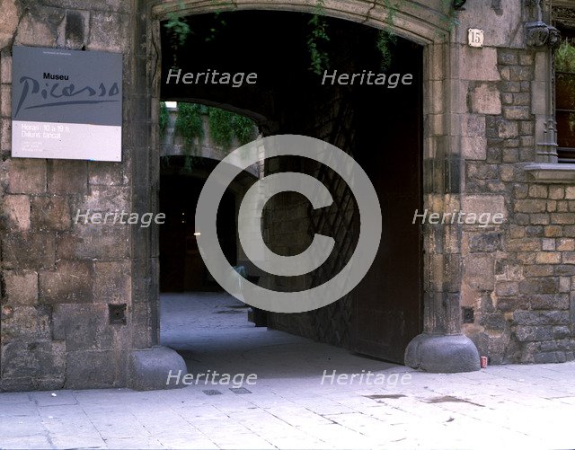 Entrance of the Picasso Museum in Barcelona.