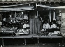 Two shops or market stalls, in Korea, c1900. Creator: Unknown.