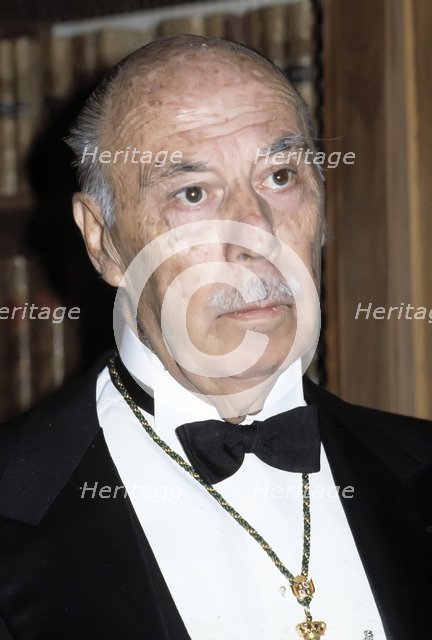 Guillermo Diaz Plaja (1909-1984), Spanish writer, photo 1985.