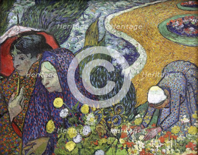 'Memory of the Garden at Etten (Ladies of Arles)', 1888. Artist: Vincent van Gogh