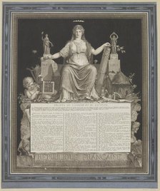 The Declaration of the Rights of Man and of the Citizen of 1793..., 1793. Creator: Debucourt, Philibert-Louis (1755-1832).