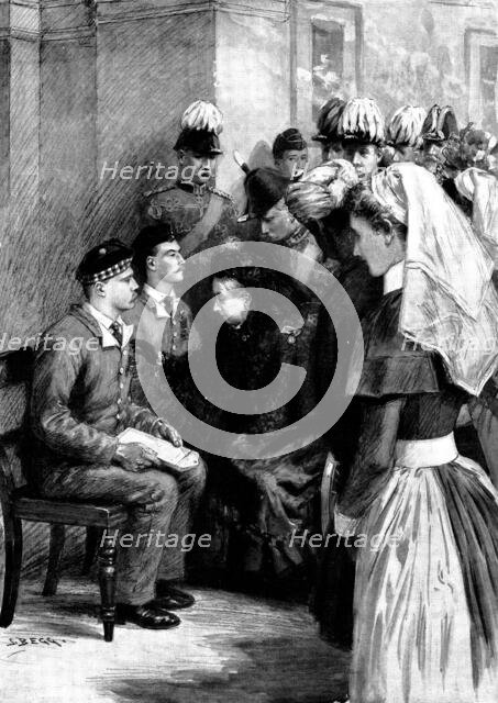 The Queen at Netley Hospital: Her Majesty conferring the Victoria Cross..., 1898. Creator: Unknown.