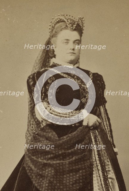 Marie Sasse (1834-1907) as Elisabeth de Valois, in Opera Don Carlos by Giuseppe Verdi. Paris, Théâtr