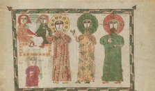 Leaf from a Gospel Book with Four Standing Evangelists, 1290-1330. Creator: Unknown.