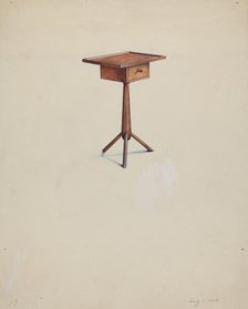 Shaker Peg Leg Stand, 1935/1942. Creator: Irving I. Smith.