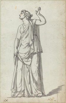 Roman Statue of a Muse (Anchyrrhoe). Creator: Jacques-Louis David.