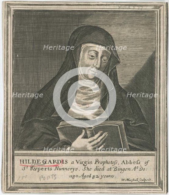 Hildegard of Bingen, 17th century. Artist: Anonymous  