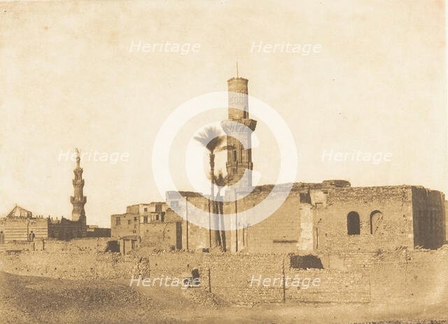Vue d'une Mosquée ruinée près de Bab-Saïda, au Kaire, December 1849-January 1850. Creator: Maxime du Camp.