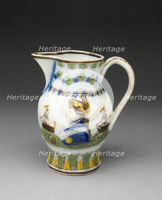 Jug, Staffordshire, c. 1797. Creator: Staffordshire Potteries.