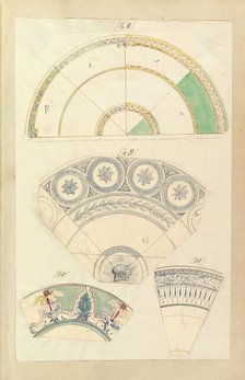 Seven Designs for Decorated Plates, 1845-55. Creator: Alfred Crowquill.