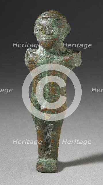 Figurine of a God Grasping His Phallus, Late Period-Roman Period (664 BCE-200 CE). Creator: Unknown.