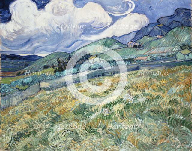 Mountainous Landscape Behind Saint-Paul Hospital  , 1889. Creator: Gogh, Vincent, van (1853-1890).