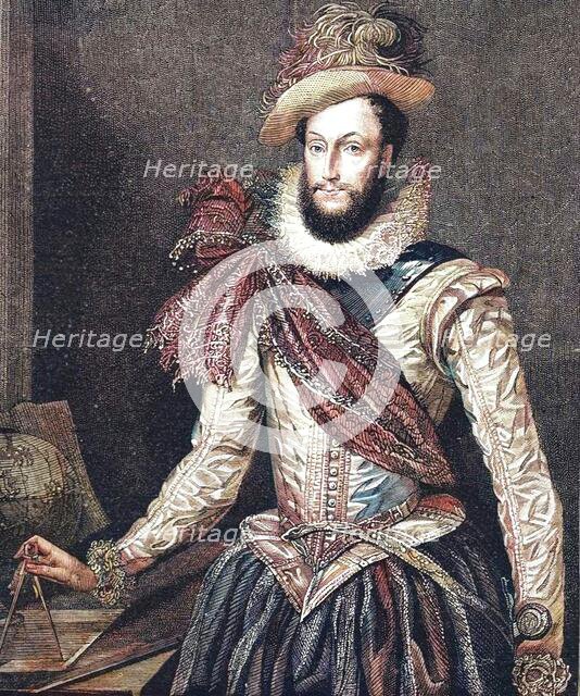 ''Sir Walter Raleigh, 1588', 1888. Creator: Unknown.