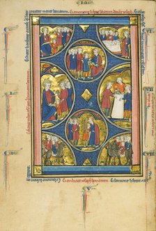 Scenes from the Lives of Jacob and Joseph; Wenceslaus Psalter, about 1250-1260. Creator: Unknown.