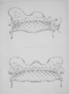 First Part of a Modern and Useful Work Containing 120 Designs of Furniture, ca. 1845. Creator: Henry Wood.