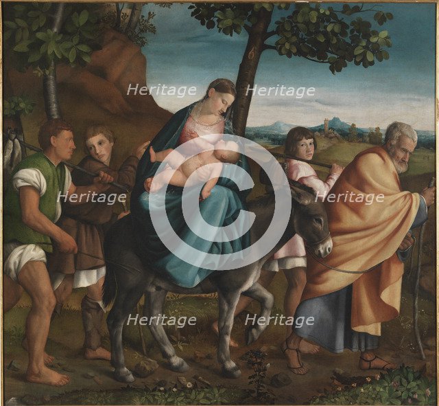 The Flight into Egypt, 1534. Artist: Bassano, Jacopo, il vecchio (ca. 1510-1592)