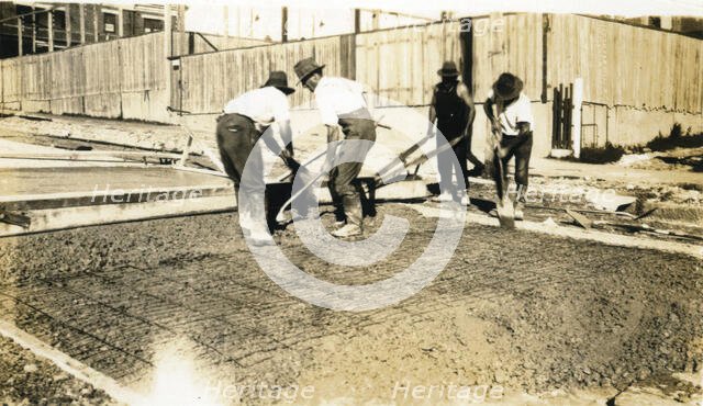 Road construction on Ourimbah Road, Mosman, 1930s. Creator: Unknown.