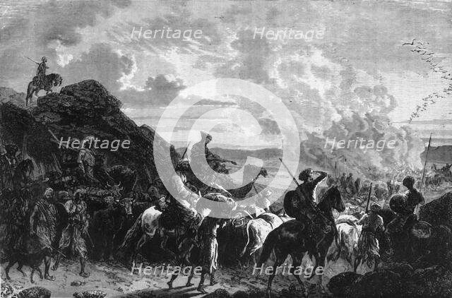 'A Hill Tribe on the March', c1891. Creator: James Grant.