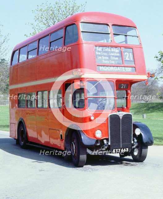 1950 AEC RT double decker London bus. Artist: Unknown.
