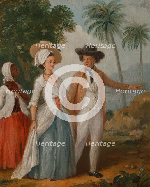 Planter and his Wife, with a Servant;Planter and his wife, attended by a servant, ca. 1780. Creator: Agostino Brunias.