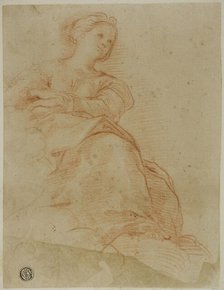 Woman Seated on Clouds, c. 1600. Creator: Cristofano Roncalli.