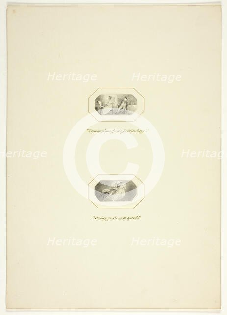 Study for a plate from The Triumphs of Temper, in the 1796 Royal Engagements Pocket Book, c. 1795. Creator: Thomas Stothard.