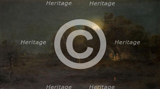 Moonlight Scene, 1800-1850. Creator: Unknown.