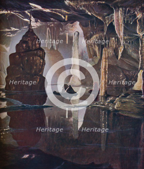 'The 'Transformation Scene' in Cox's Cave at Cheddar', c1935. Artist: Unknown.