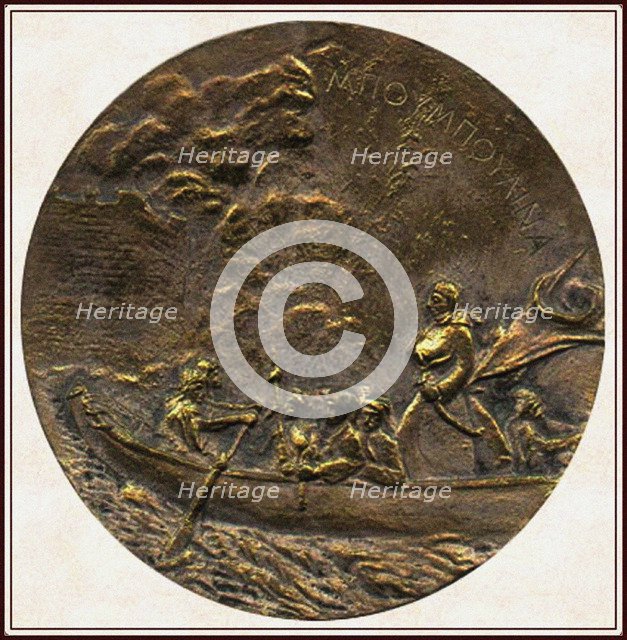 Laskarina Bouboulina, heroine of the Greek War of Independence (Commemorative medal), 1930. Artist: Anonymous  
