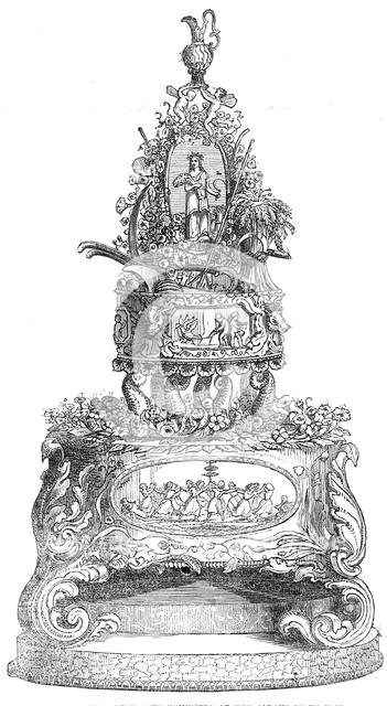 Colossal Prize Bride-Cake Exhibited at the Albany State Fair, 1850. Creator: Unknown.
