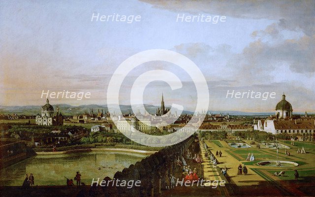 View of Vienna from the Belvedere, Between 1758 and 1761. Artist: Bellotto, Bernardo (1720-1780)
