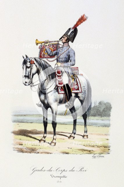 Gardes-du-Corps de Roi, Trumpeter, 1814 Artist: Eugene Titeux