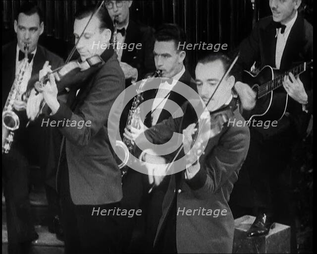 Jazz Band Playing a Tune, 1930s. Creator: British Pathe Ltd.