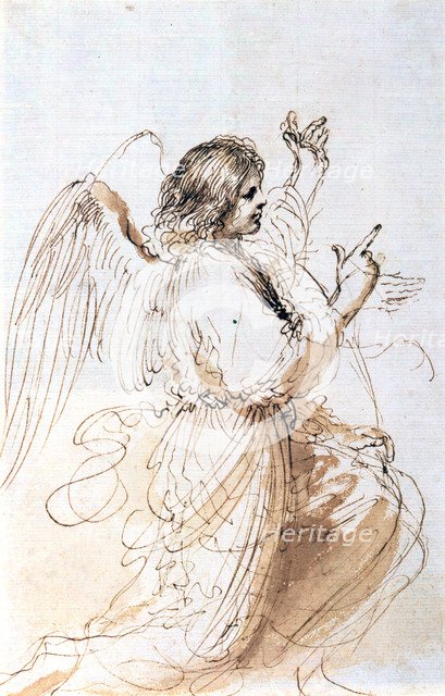 'Study of an Angel', c1611-1666. Artist: Guercino