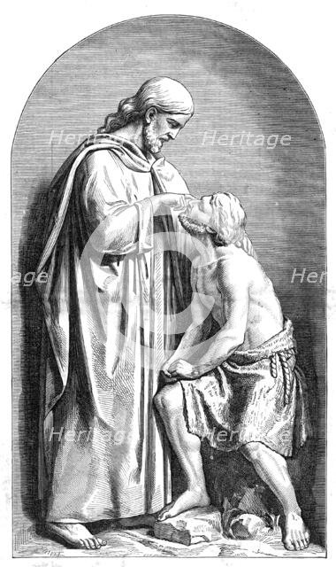 "Christ Healing the Blind", by J. D. Crittenden, 1872. Creator: Unknown.