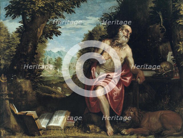 Saint Jerome in the Wilderness, 1585/90. Creator: Workshop of Veronese.