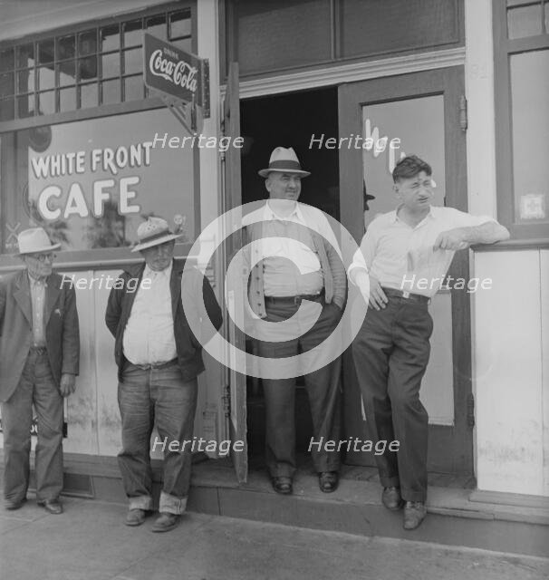 Main street, Gibson, California, 1938. Creator: Dorothea Lange.